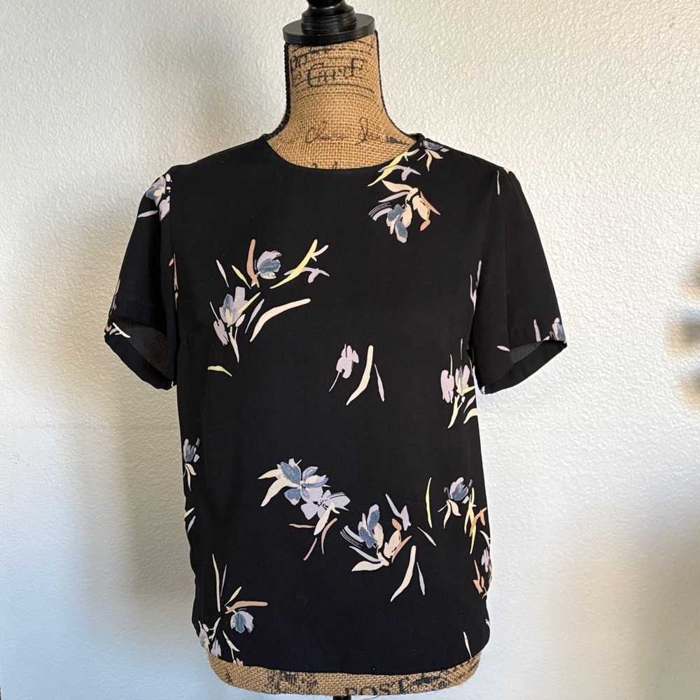 A New Day Floral Black Women's Blouse